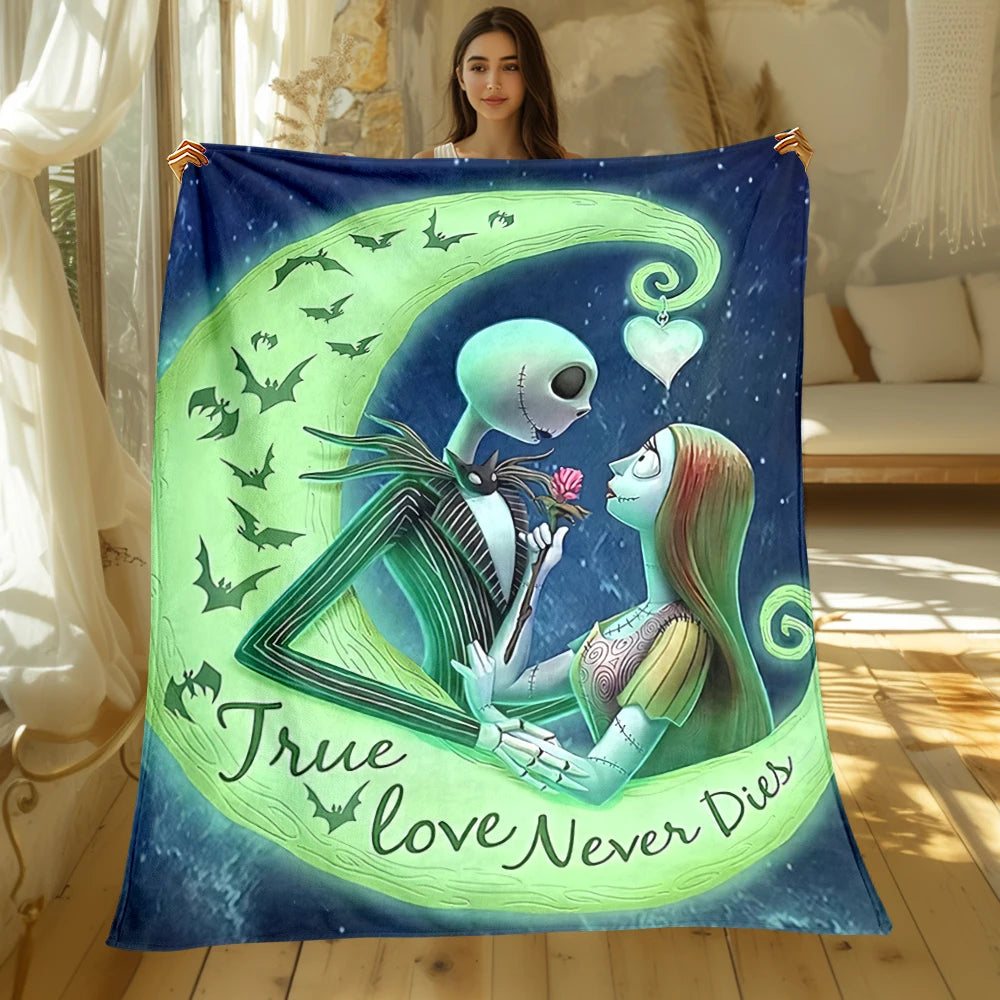 Pumpkin King 'Nightmare' Fleece Blanket | Jack Skellington Plush Throw