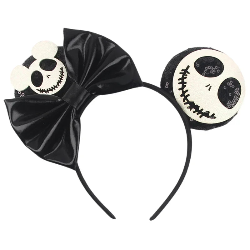 Halloween Mouse Ears Headband | Spooky Theme Park Style Assortment (Bat, Witch, Pumpkin) | Cute Halloween Accessories