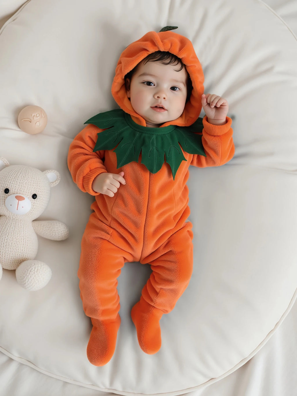 Cozy Pumpkin Costume Romper for Infants - Infant Halloween Costumes