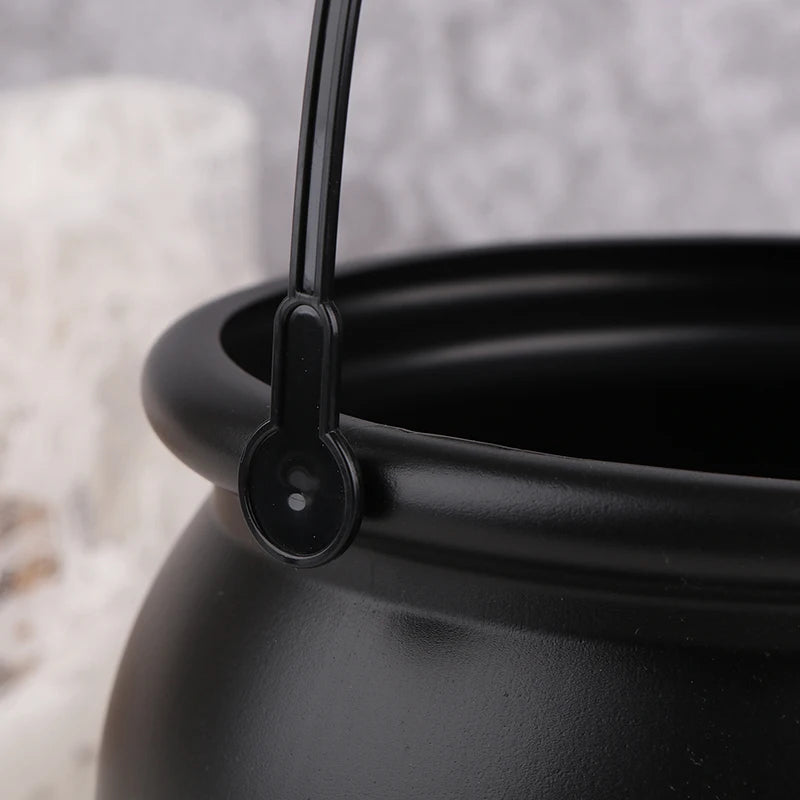 Classic Witch's Cauldron | Black Trick-or-Treat Candy Bucket & Halloween Trick-or-Treating
