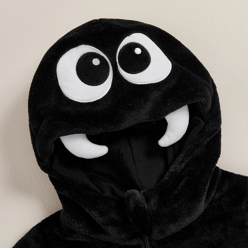 Cute Baby Spider Halloween Costume | Plush Hooded Romper Set with Booties | Deguisement Halloween Bebe