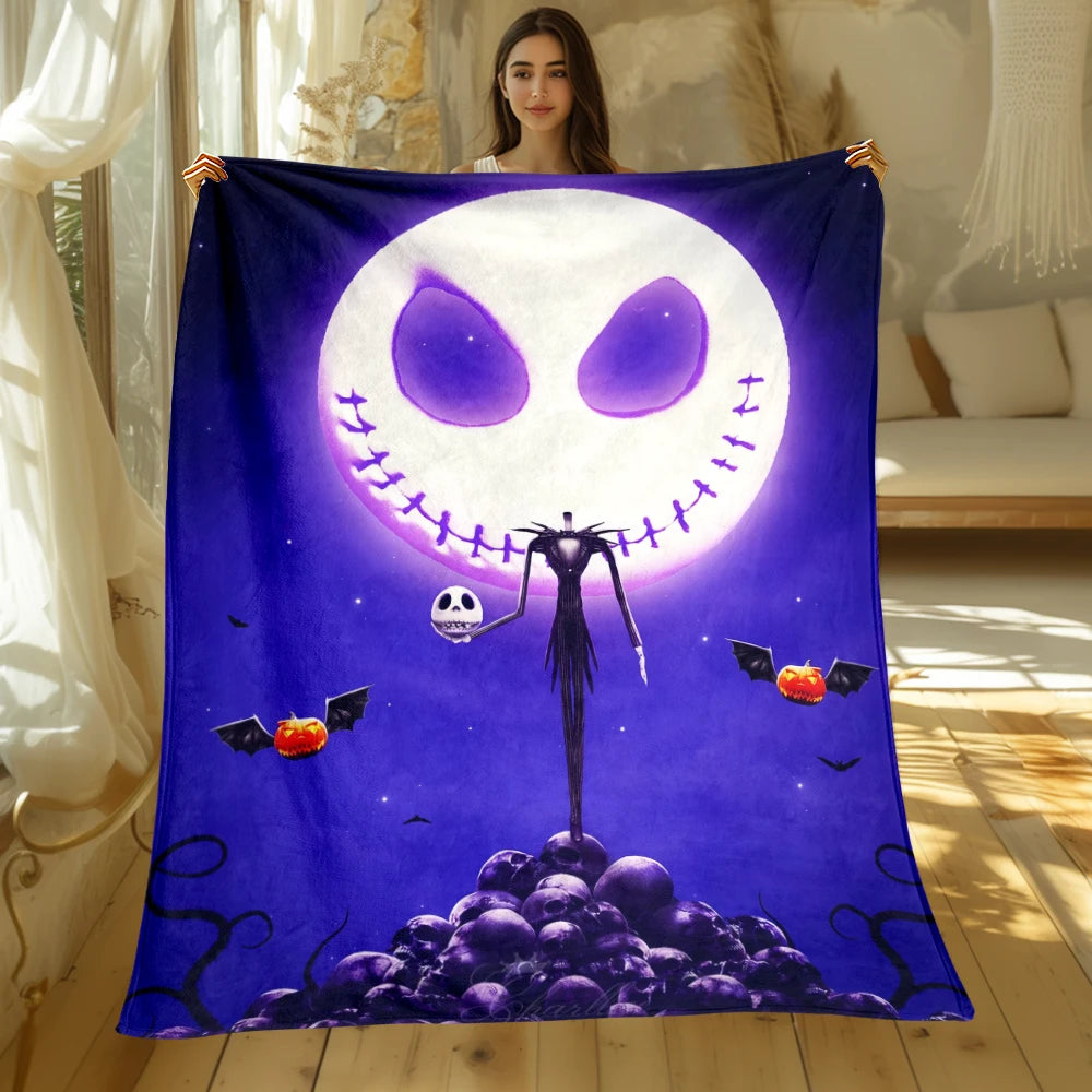 Pumpkin King 'Nightmare' Fleece Blanket | Jack Skellington Plush Throw