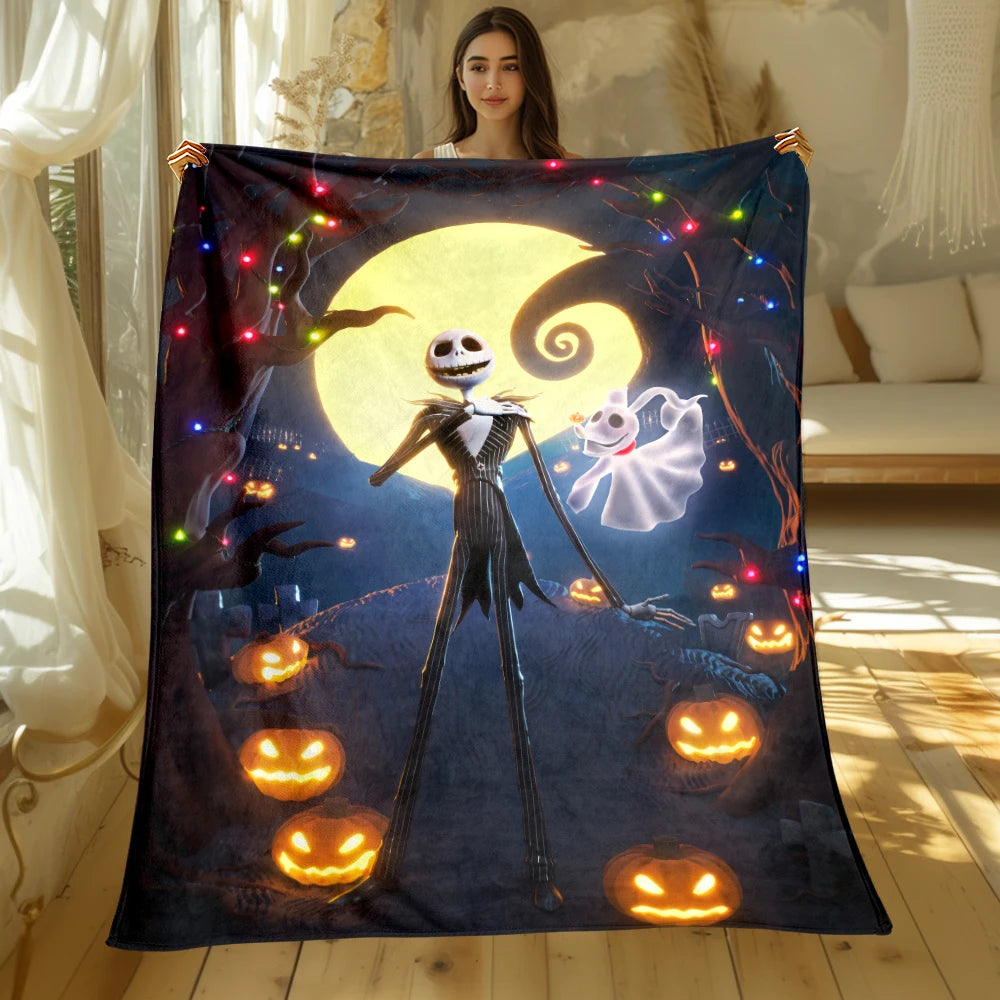 Pumpkin King 'Nightmare' Fleece Blanket | Jack Skellington Plush Throw