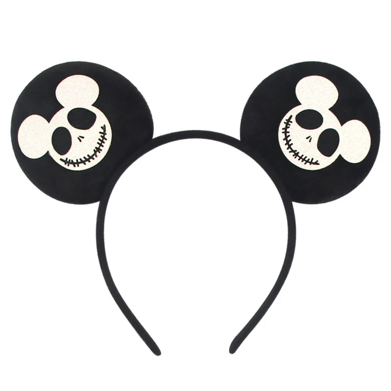 Halloween Mouse Ears Headband | Spooky Theme Park Style Assortment (Bat, Witch, Pumpkin) | Cute Halloween Accessories