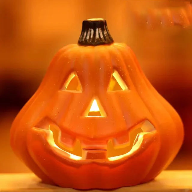 Classic Light-Up Jack O' Lantern - Battery Operated Halloween Pumpkin Decor