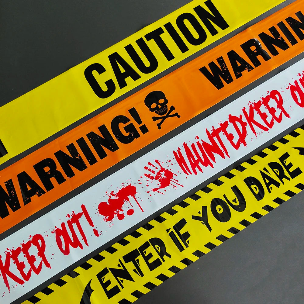 Halloween Caution Tape: Spooky "Enter If You Dare" Decoration