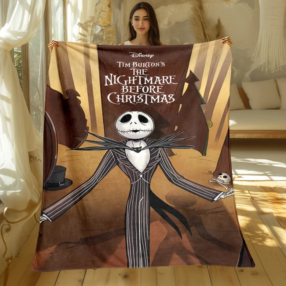 Pumpkin King 'Nightmare' Fleece Blanket | Jack Skellington Plush Throw