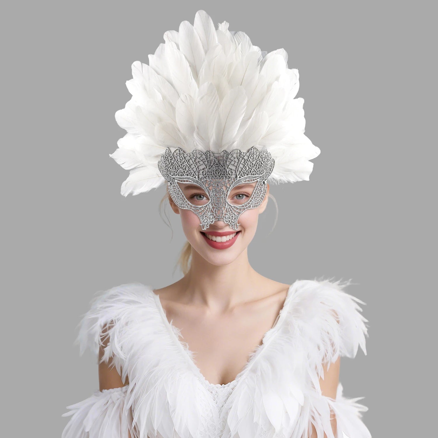 Vibrant Feather Headdress | Showgirl & Masquerade Ball Headpiece | Adult Costume Accessory