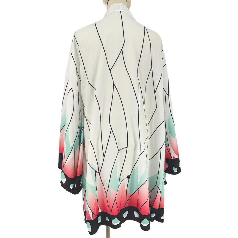 Japanese Anime Kochou Shinobu Cosplay Costume |  Kimono Cardigan