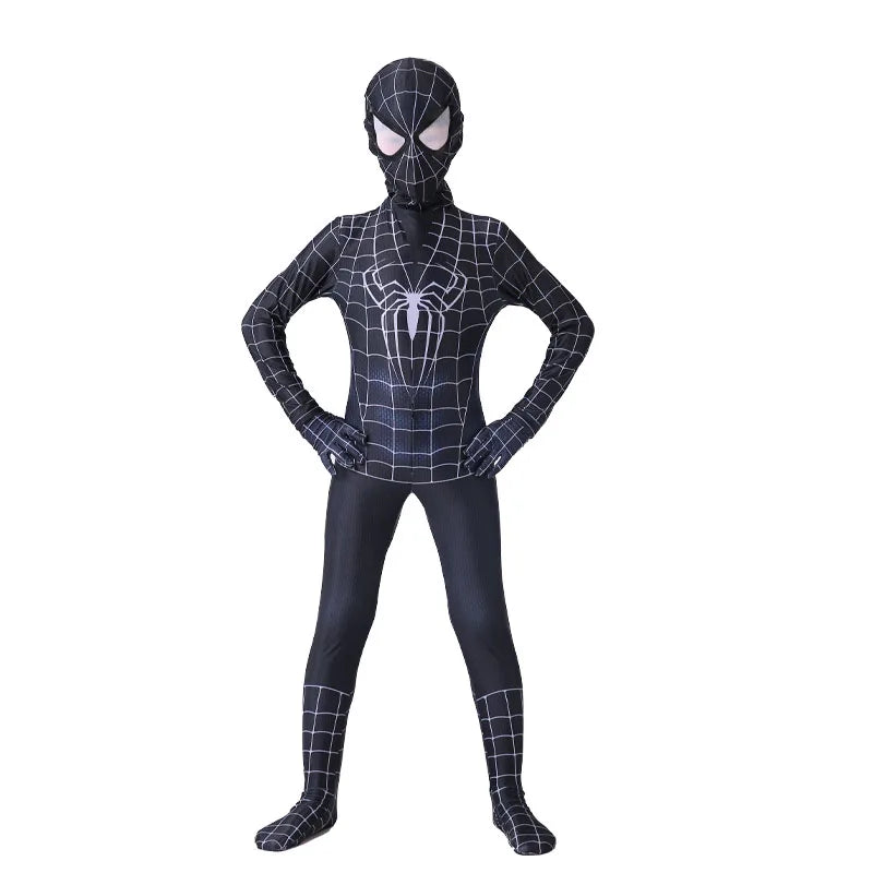 Boys Girls Spiderman Costume Superhero Jumpsuit | Miles Morales Spider-Man Cosplay