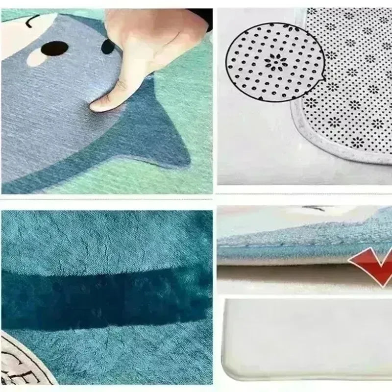 Spooky Haunted House & Pumpkin Area Rug | Non-Slip Halloween Decor for Living Room & Outdoor Use