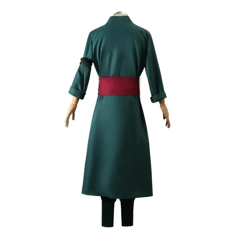 Roronoas Cosplay Costume Anime Kimono Robe Zoro Cloak Uniform Halloween Outfit