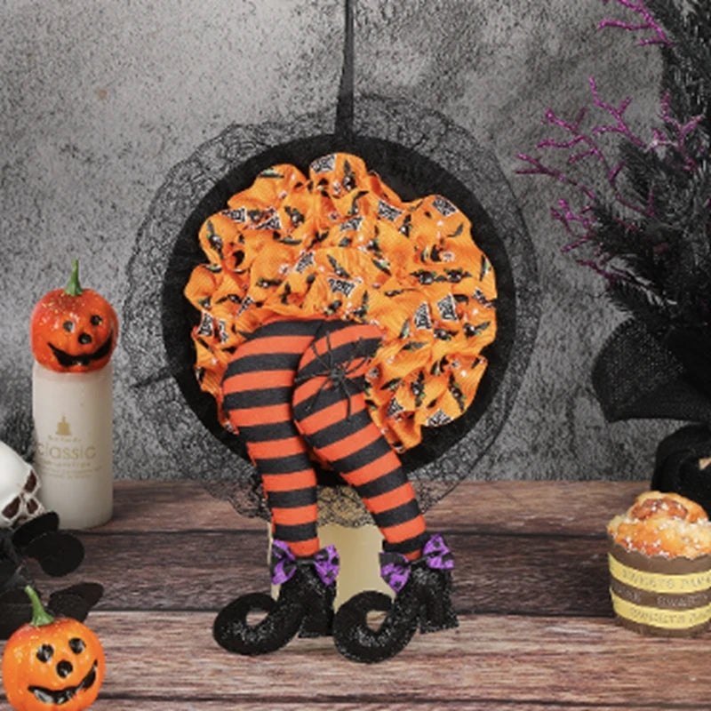 Cute Crashing Witch Front Door Decor