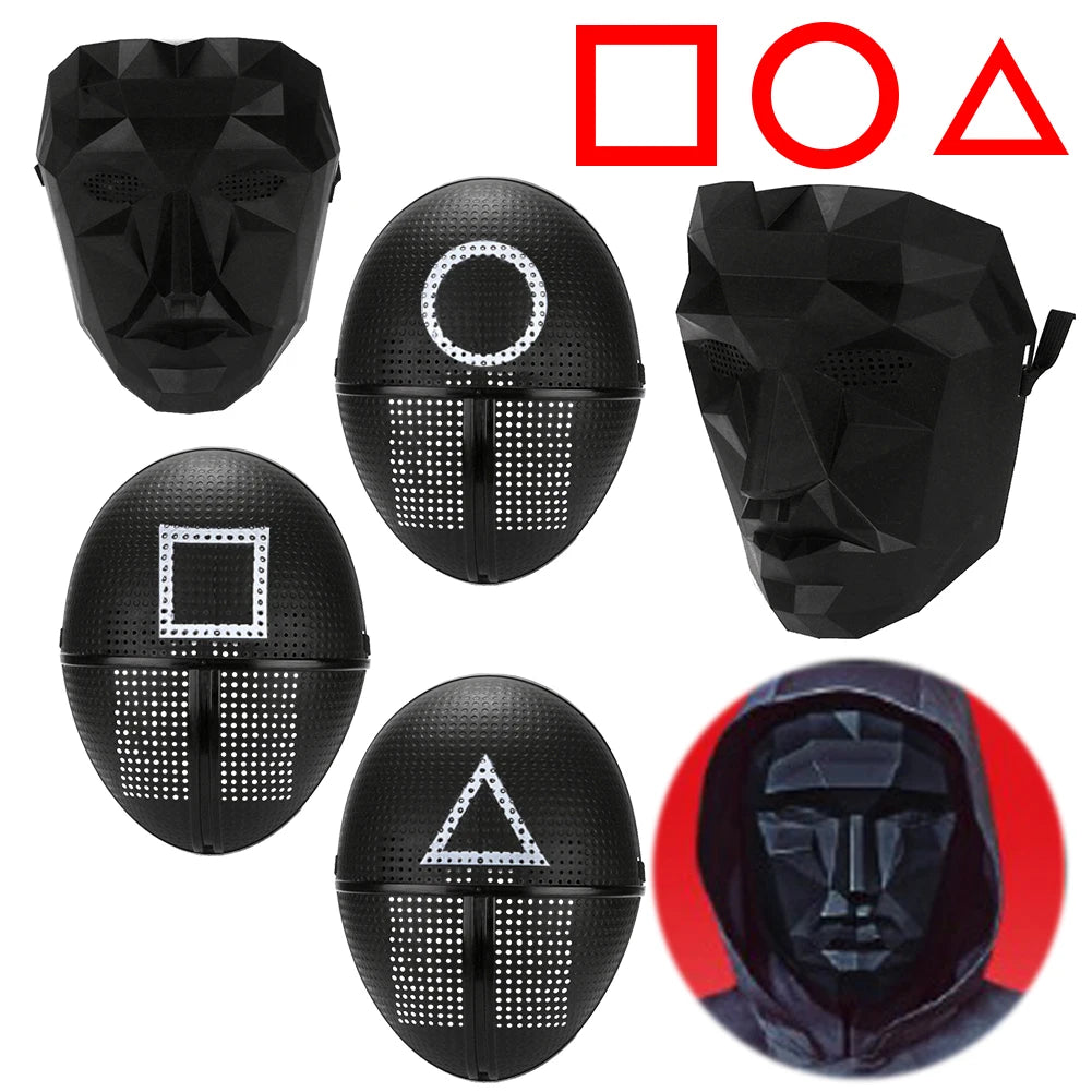 Squid Game Cosplay Masks | Choose Your Role: Front Man or Soldier (Circle, Square, Triangle)