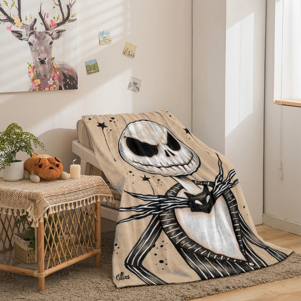 Pumpkin King 'Nightmare' Fleece Blanket | Jack Skellington Plush Throw