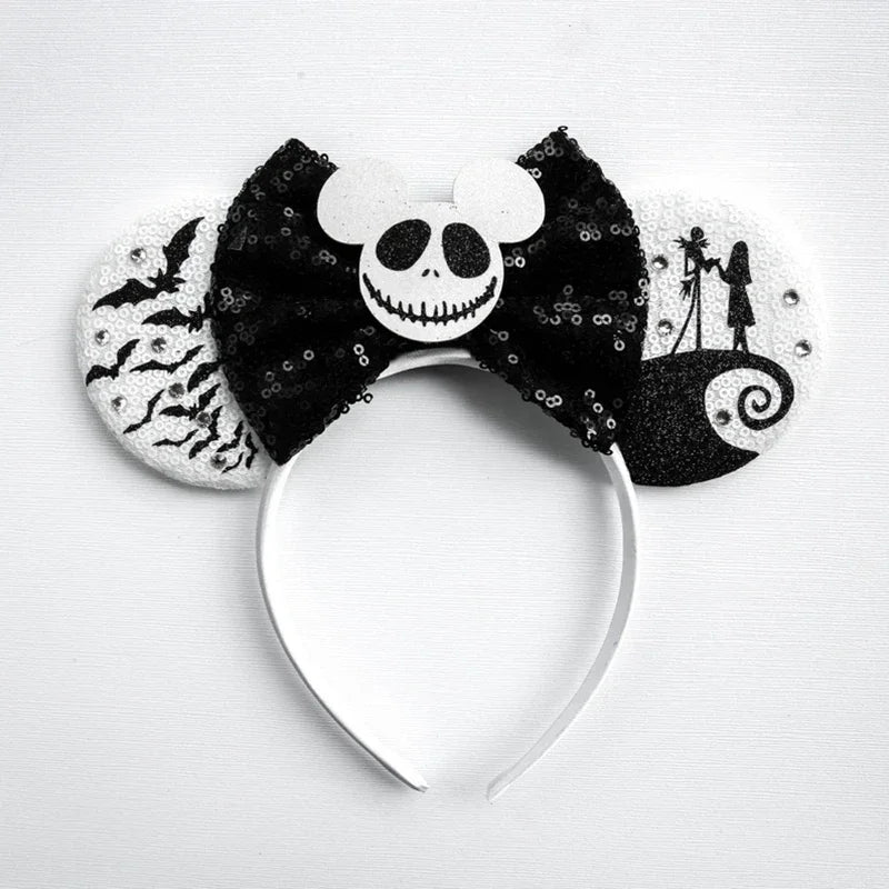 Halloween Mouse Ears Headband | Spooky Theme Park Style Assortment (Bat, Witch, Pumpkin) | Cute Halloween Accessories