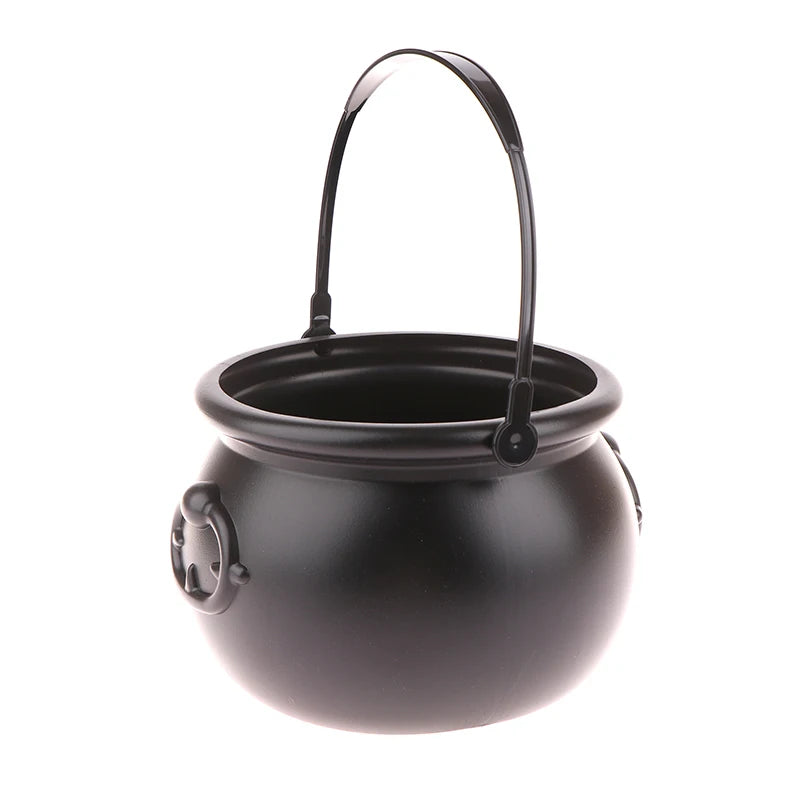 Classic Witch's Cauldron | Black Trick-or-Treat Candy Bucket & Halloween Trick-or-Treating