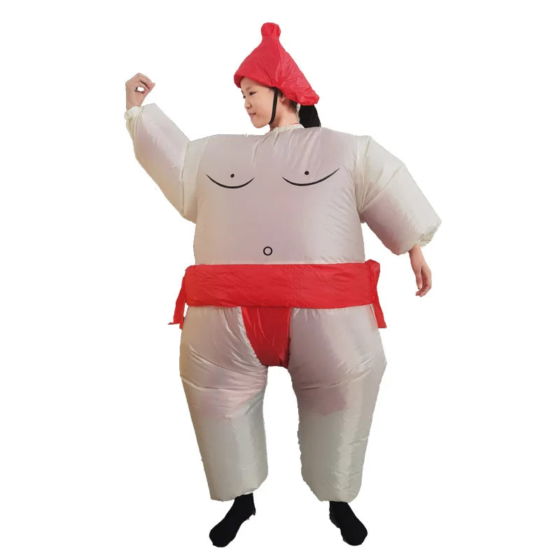 Inflatable Sumo Wrestler Costume | Funny Blow-Up Suit (Adult & Child Sizes Available)