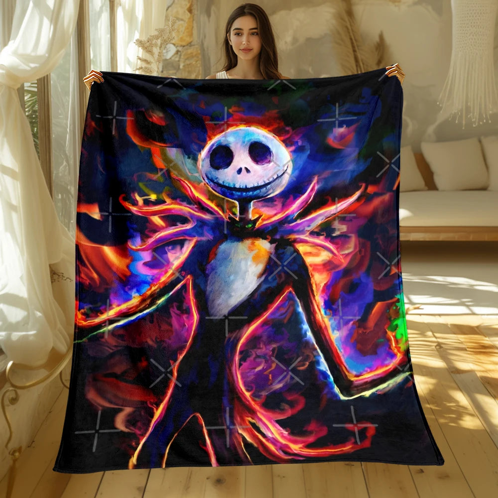Pumpkin King 'Nightmare' Fleece Blanket | Jack Skellington Plush Throw