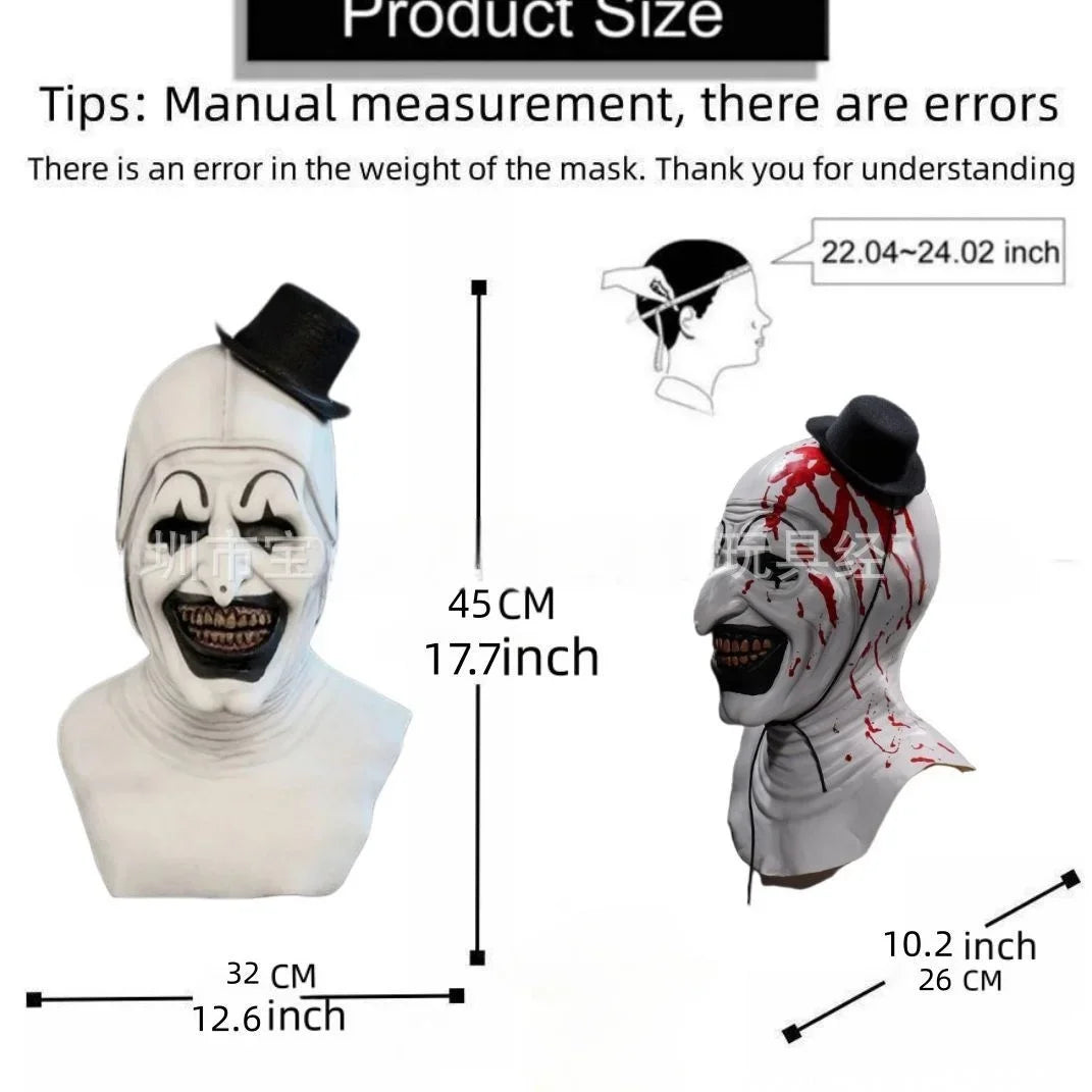 Terrifier "Art the Clown" Costume & Mask | Scary Movie Horror Cosplay (Items Sold Separately)