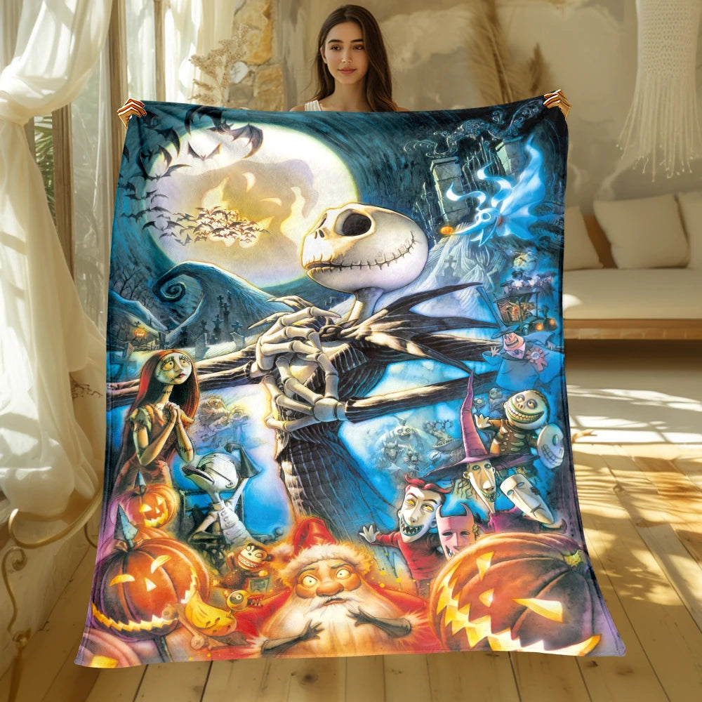 Pumpkin King 'Nightmare' Fleece Blanket | Jack Skellington Plush Throw