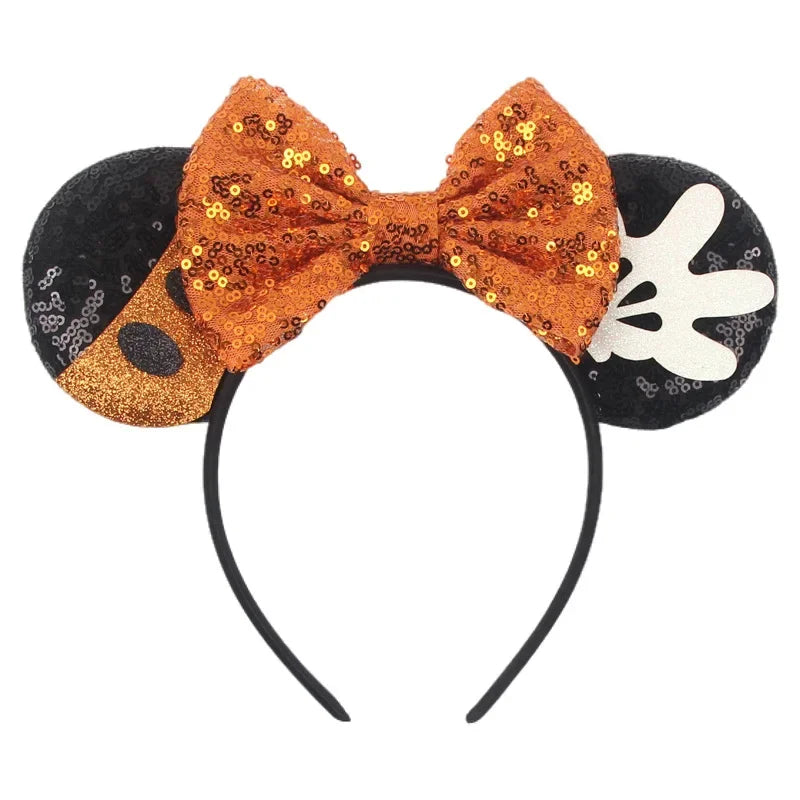 Halloween Mouse Ears Headband | Spooky Theme Park Style Assortment (Bat, Witch, Pumpkin) | Cute Halloween Accessories
