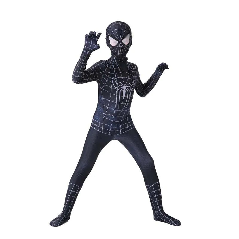 Boys Girls Spiderman Costume Superhero Jumpsuit | Miles Morales Spider-Man Cosplay