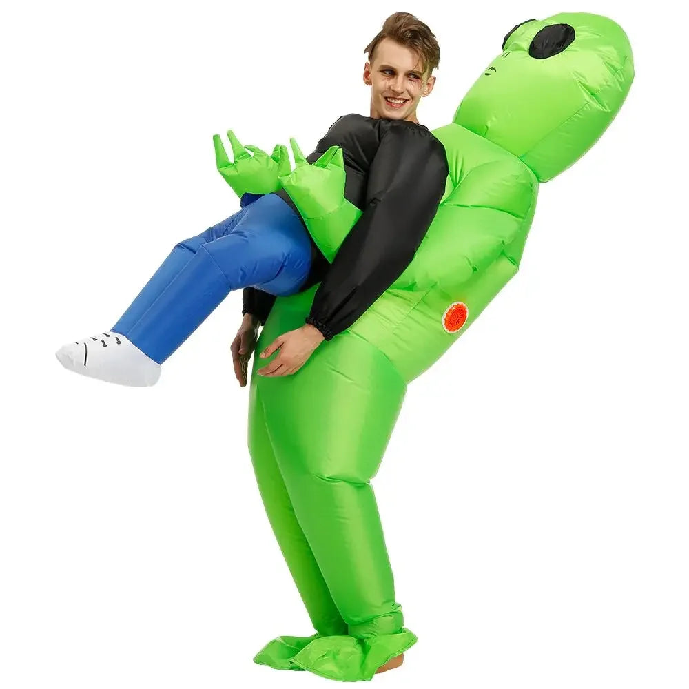 Inflatable Alien Abduction Costume | Funny "Carried By" Blow-Up Suit (Adult & Child Sizes Available)