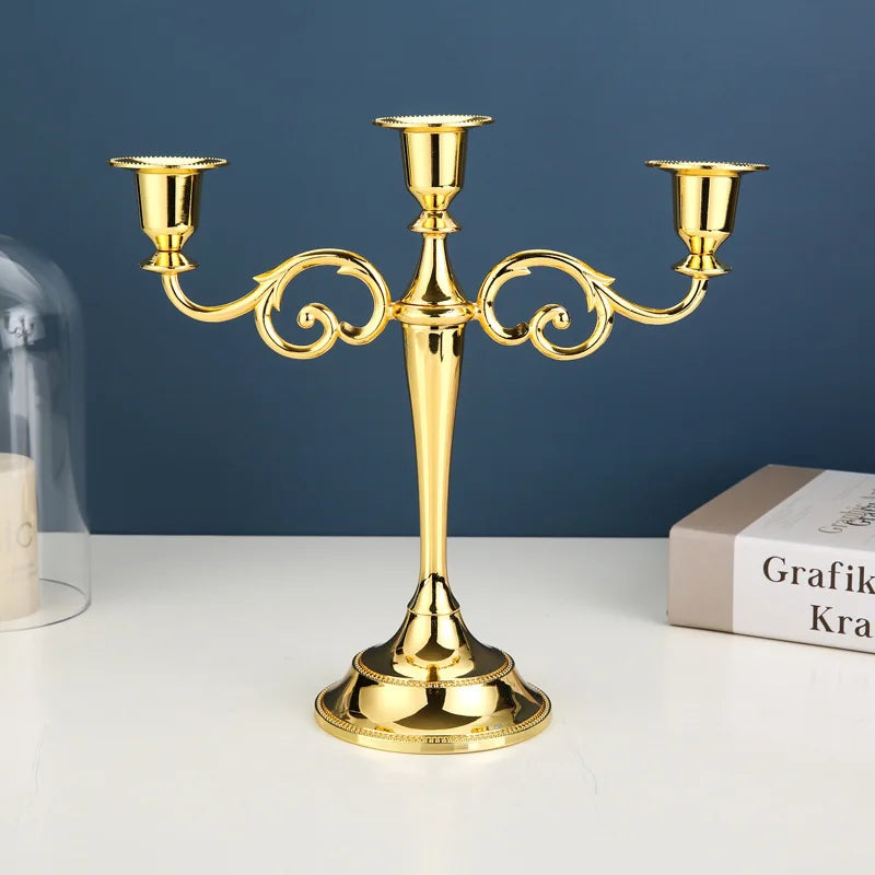 Gothic 3-Arm Candelabra | Vintage Haunted Mansion Candlestick Holder