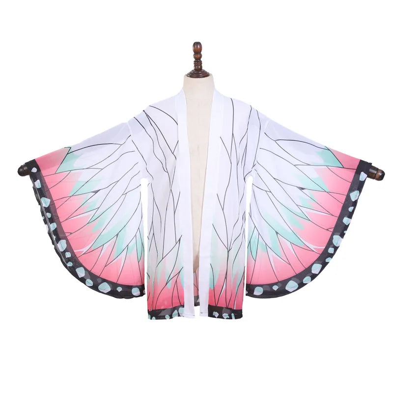 Japanese Anime Kochou Shinobu Cosplay Costume |  Kimono Cardigan