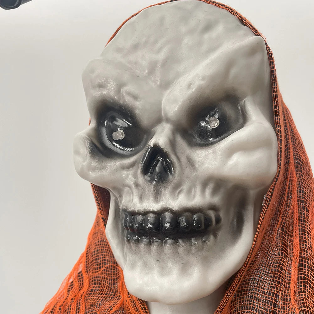 Hanging Skulls with Glowing Red Eyes (2-Pack