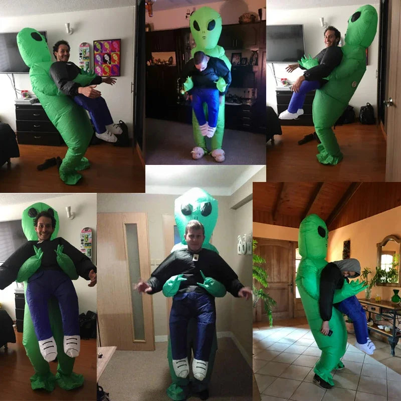 Inflatable Alien Abduction Costume | Funny "Carried By" Blow-Up Suit (Adult & Child Sizes Available)