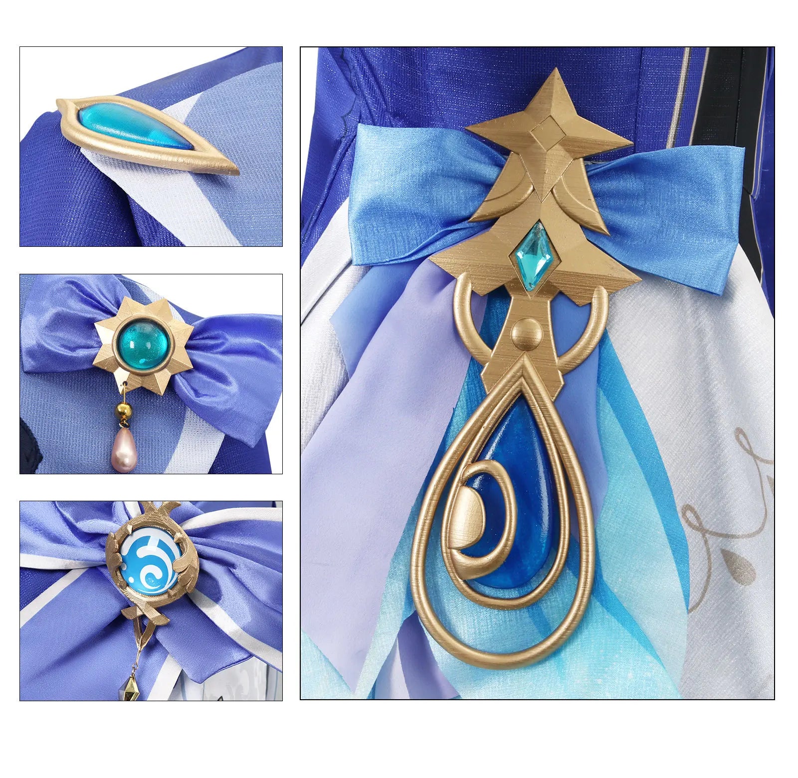 Game Impact Furina Focalors Cosplay Costume Anime Full Set With Hat Fontaine Focalors Halloween Costumes for Women