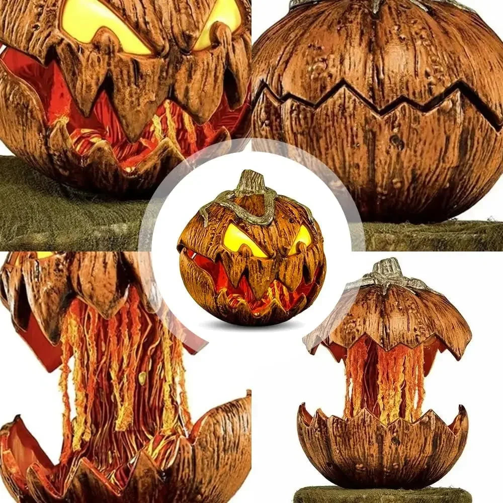 Animated Talking Pumpkin Prop - Halloween Animatronics Decor