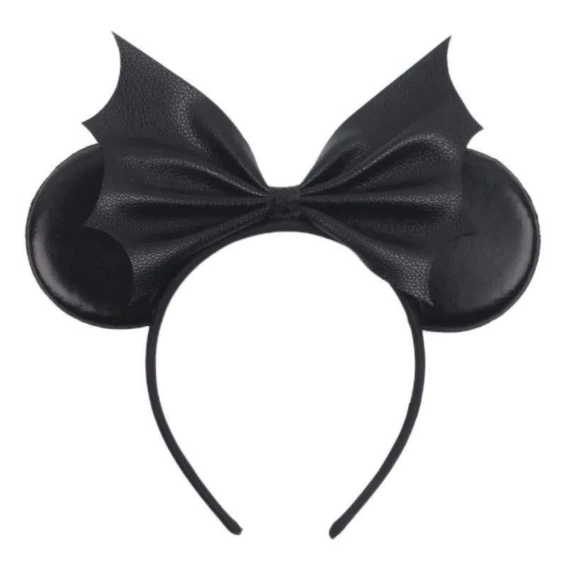 Halloween Mouse Ears Headband | Spooky Theme Park Style Assortment (Bat, Witch, Pumpkin) | Cute Halloween Accessories