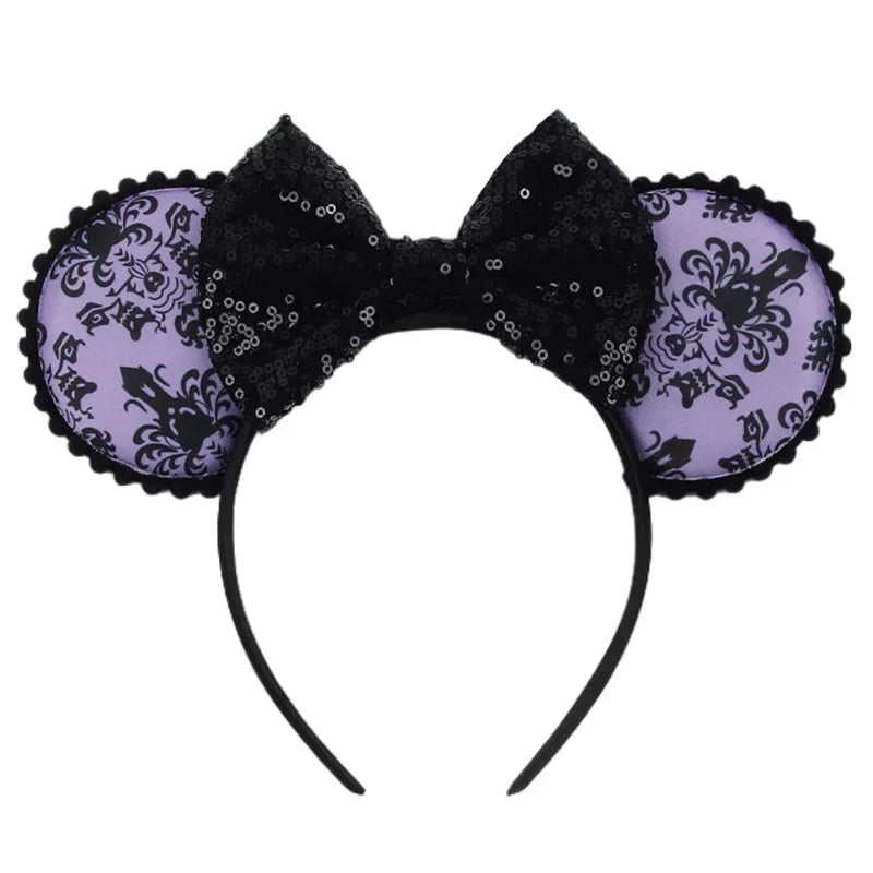 Halloween Mouse Ears Headband | Spooky Theme Park Style Assortment (Bat, Witch, Pumpkin) | Cute Halloween Accessories