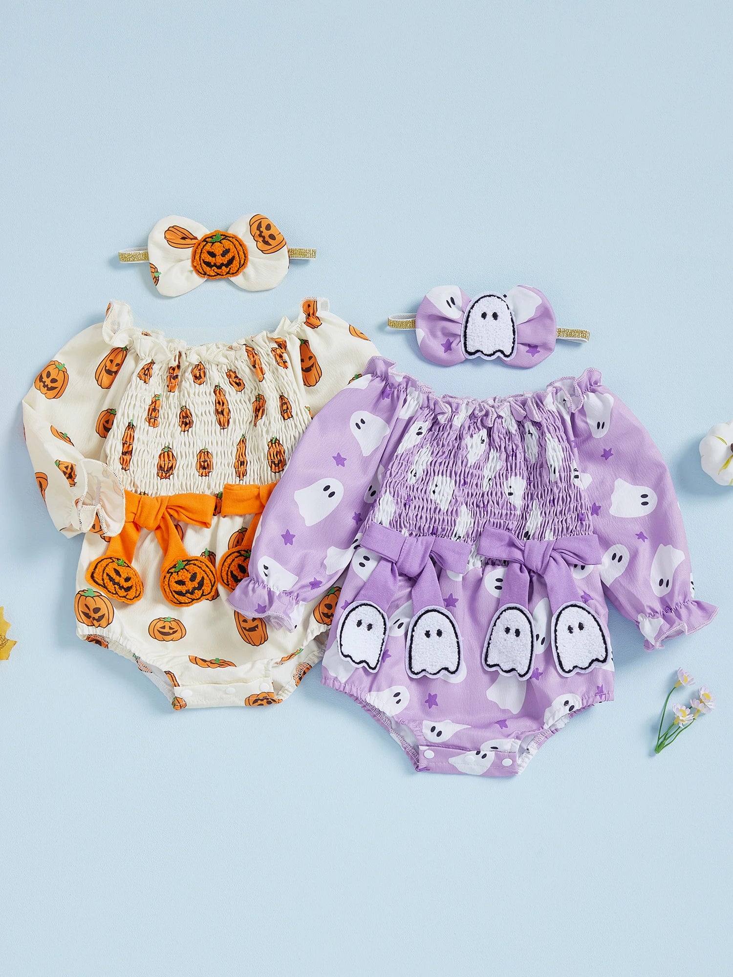 Boo-tiful Baby Ghost Romper & Headband Set - Infant Halloween Costume