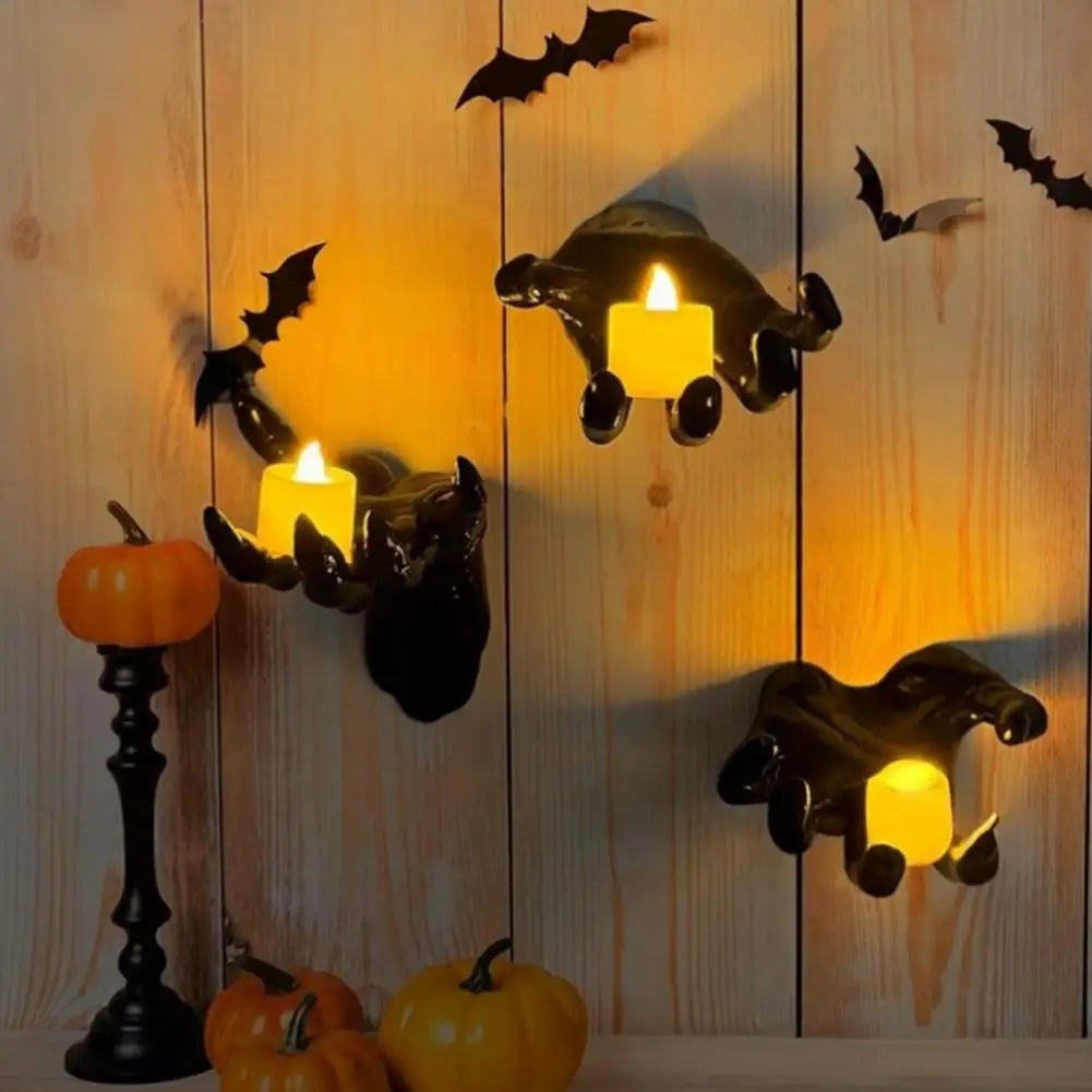 Creepy Monster Hand Wall Sconce | Gothic Wall-Mounted Holder for Candles, Keys & Towels (3-Pack or Individual)