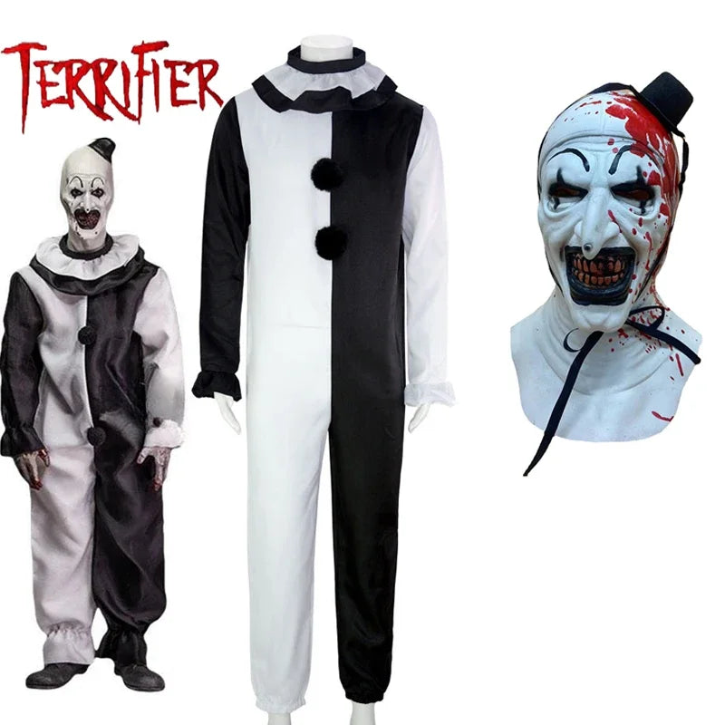 Terrifier "Art the Clown" Costume & Mask | Scary Movie Horror Cosplay (Items Sold Separately)