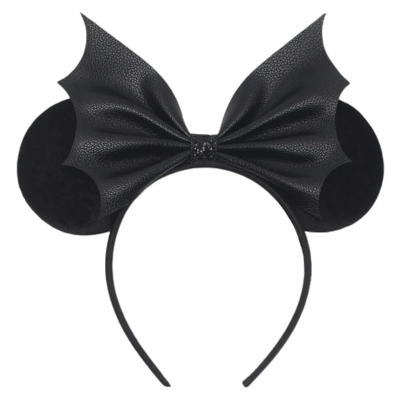 Halloween Mouse Ears Headband | Spooky Theme Park Style Assortment (Bat, Witch, Pumpkin) | Cute Halloween Accessories