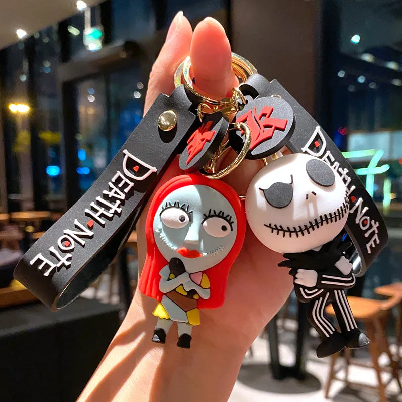 Cute Pumpkin King & Ghost Pals Keychain | Spooky Cartoon Bag Charm | Party Favors