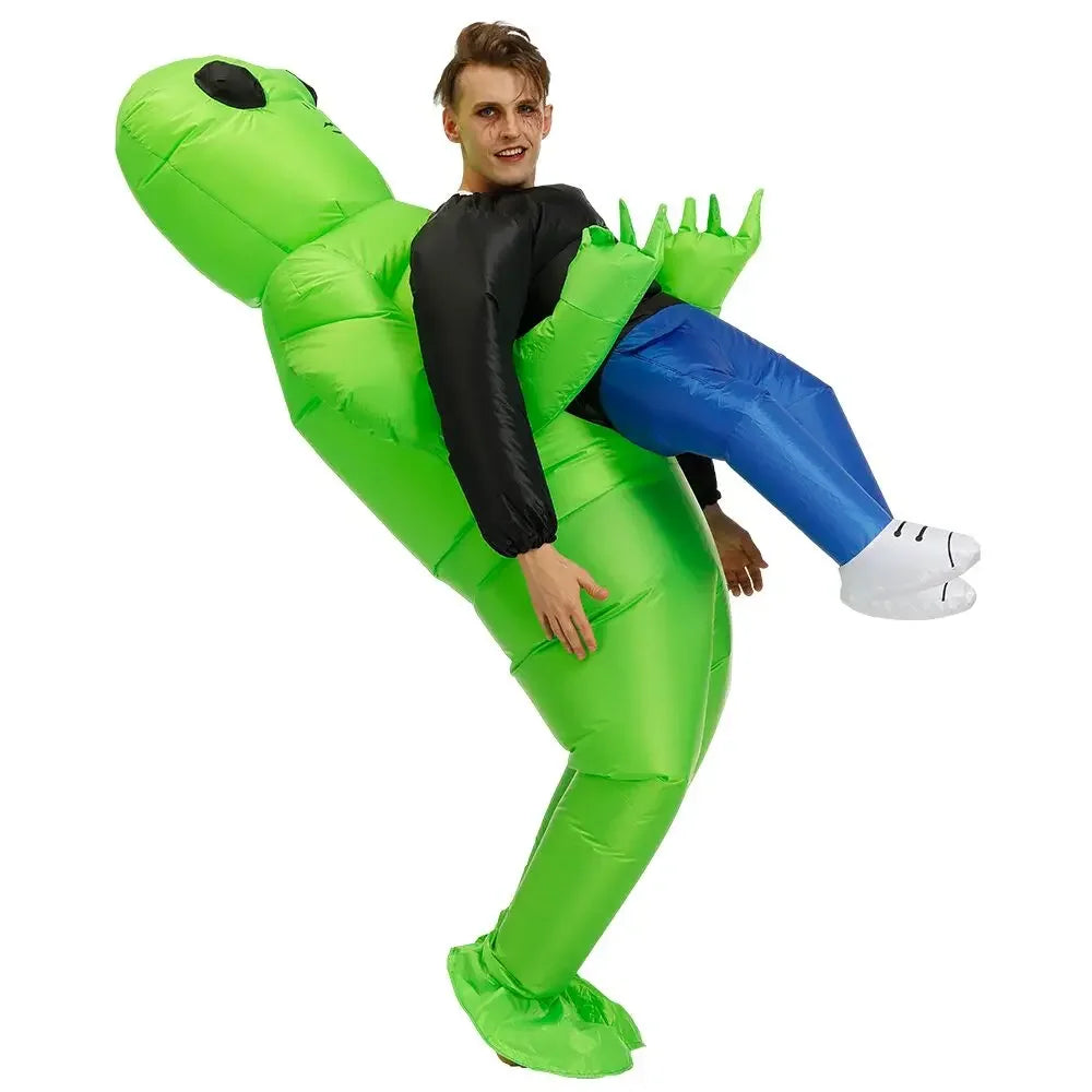 Inflatable Alien Abduction Costume | Funny "Carried By" Blow-Up Suit (Adult & Child Sizes Available)