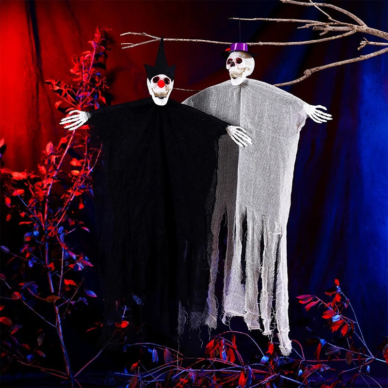 Light-Up Hanging Grim Reaper with Posable Arms