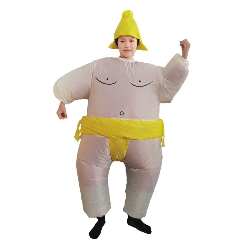 Inflatable Sumo Wrestler Costume | Funny Blow-Up Suit (Adult & Child Sizes Available)