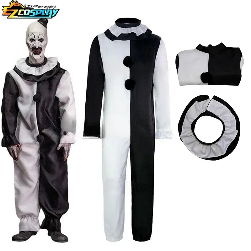 Terrifier "Art the Clown" Costume & Mask | Scary Movie Horror Cosplay (Items Sold Separately)