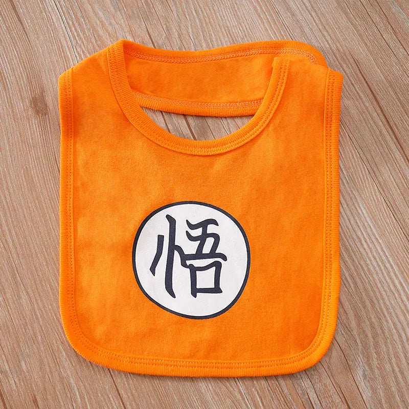 Baby Goku Costume Romper with Bib – Dragon Ball Z Anime Halloween Outfit