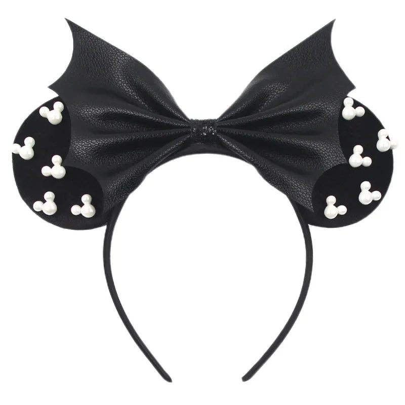 Halloween Mouse Ears Headband | Spooky Theme Park Style Assortment (Bat, Witch, Pumpkin) | Cute Halloween Accessories