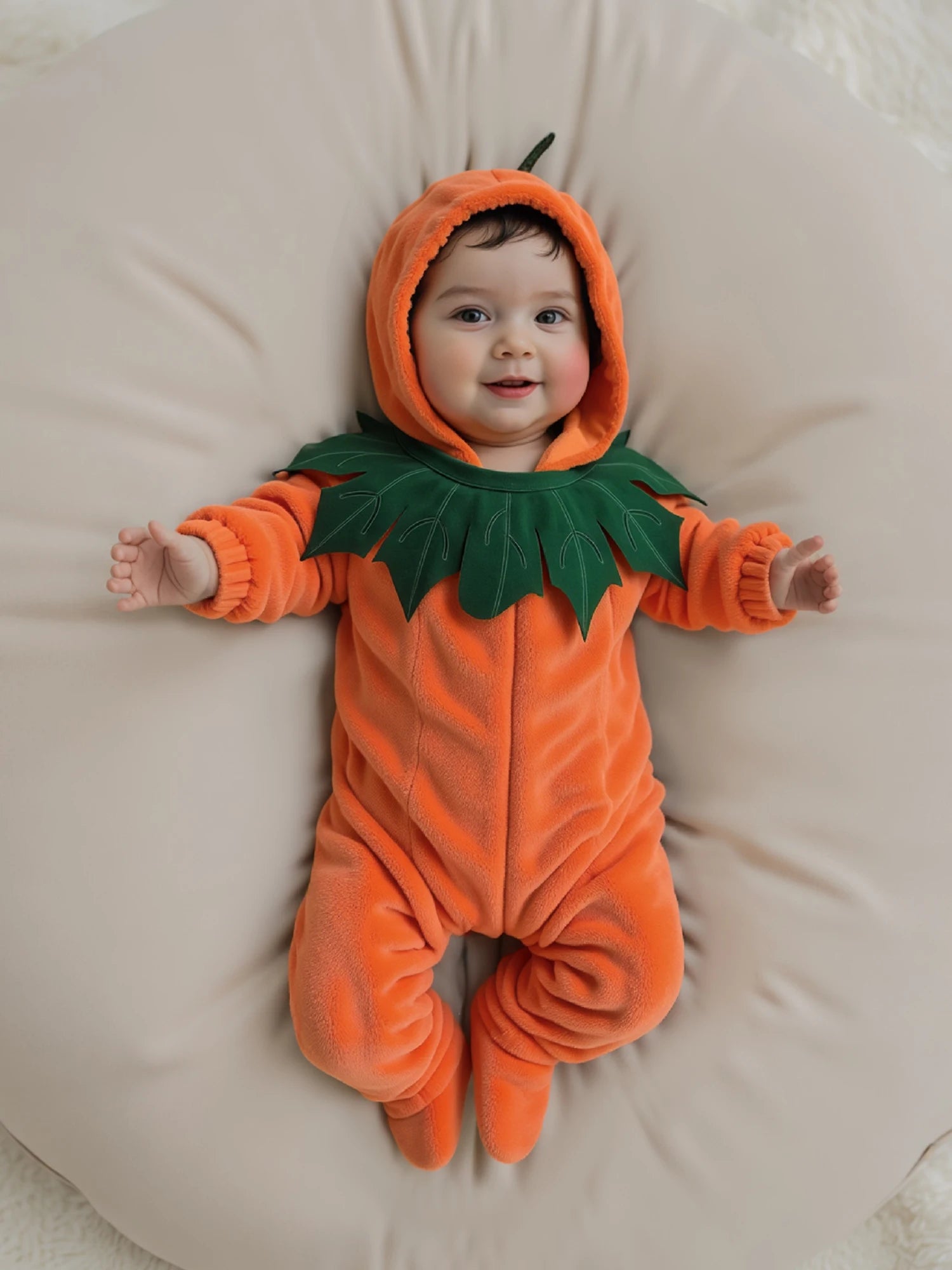 Cozy Pumpkin Costume Romper for Infants - Infant Halloween Costumes