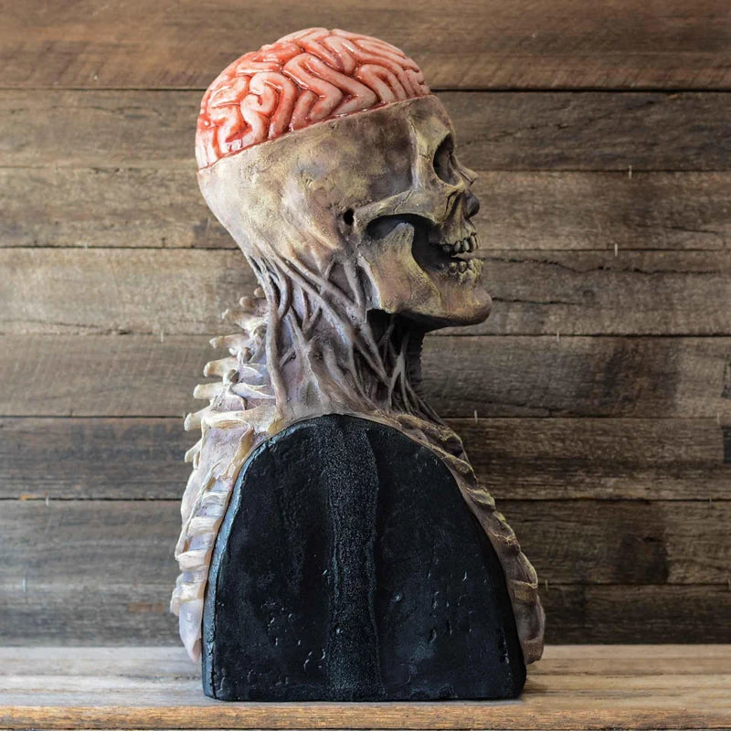 Scary Skeleton Gentleman Mask | Full Head & Chest Latex Horror Mask with Top Hat
