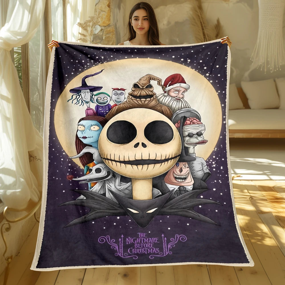 Pumpkin King 'Nightmare' Fleece Blanket | Jack Skellington Plush Throw